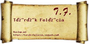 Török Felícia névjegykártya