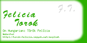 felicia torok business card