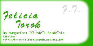 felicia torok business card